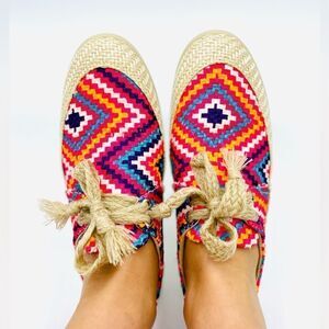 Handmade Pink BoHo Tennis Shoes